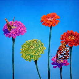 zinnias_butterflies