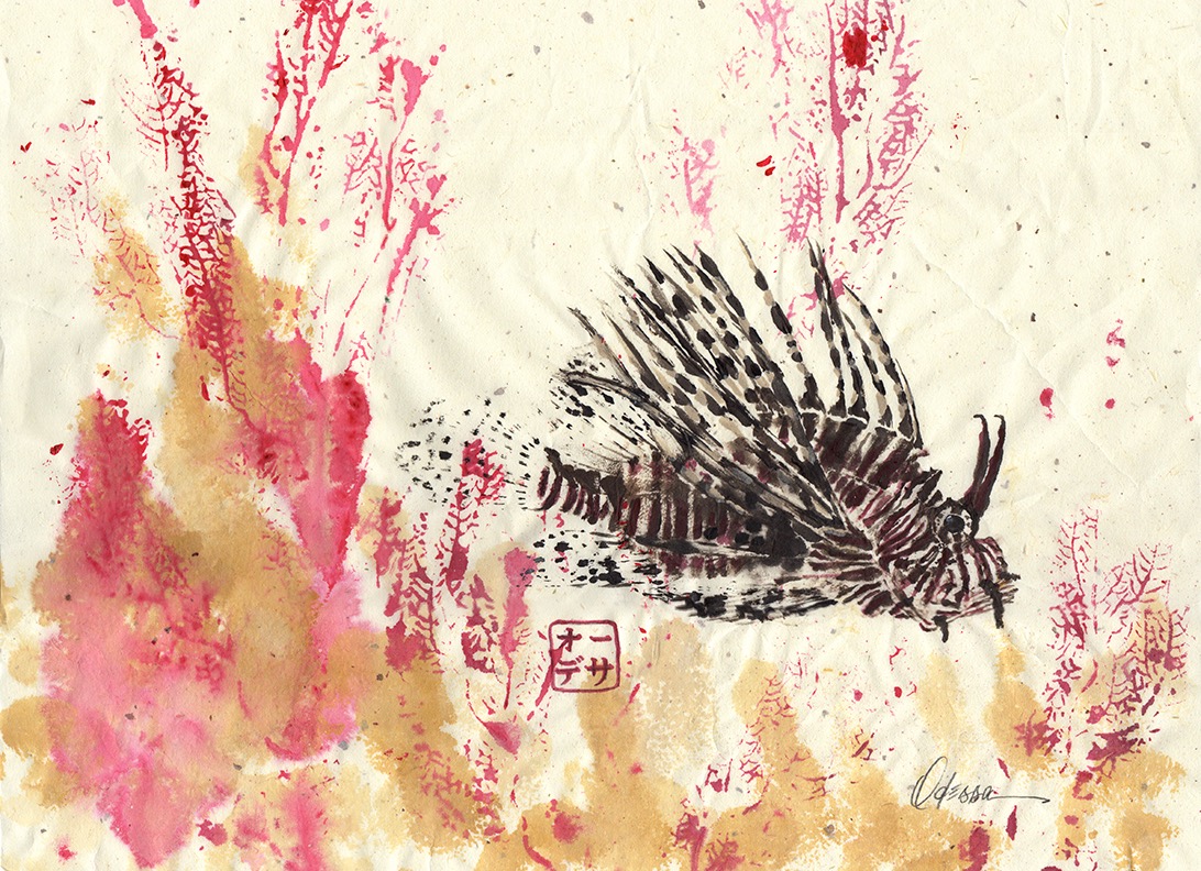 Lionfish-coral