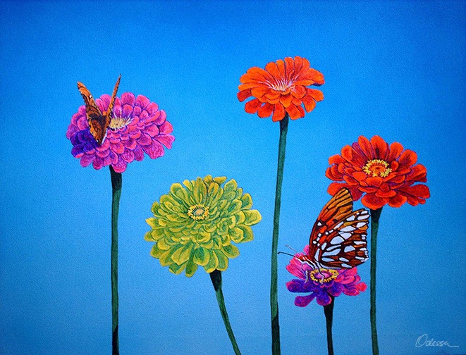 zinnias_butterflies